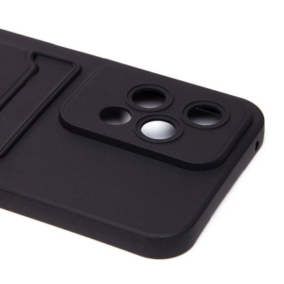 Чехол-накладка для Honor 200 lite (черный) - SC337 с картхолдером