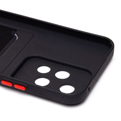 Чехол-накладка для Honor 200 lite (черный) - SC337 с картхолдером