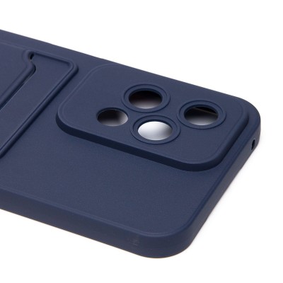 Чехол-накладка для Honor 200 lite (темно-синий) - SC337 с картхолдером