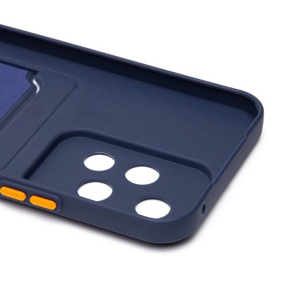 Чехол-накладка для Honor 200 lite (темно-синий) - SC337 с картхолдером