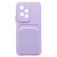 Чехол-накладка для Honor 200 lite (светло-фиолетовый) - SC337 с картхолдером