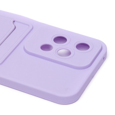 Чехол-накладка для Honor 200 lite (светло-фиолетовый) - SC337 с картхолдером