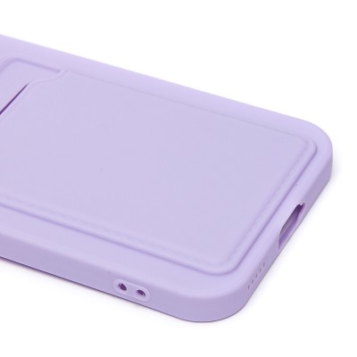 Чехол-накладка для Honor 200 lite (светло-фиолетовый) - SC337 с картхолдером