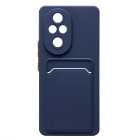 Чехол-накладка для Honor 200 Pro (темно-синий) - SC337 с картхолдером