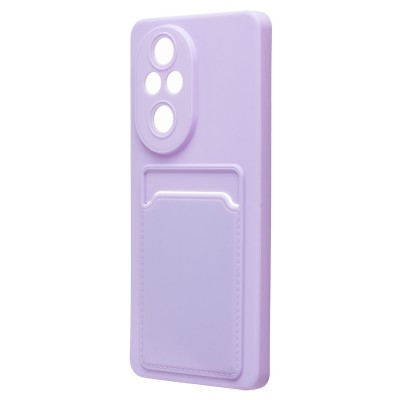 Чехол-накладка для Honor 200 Pro (светло-фиолетовый) - SC337 с картхолдером