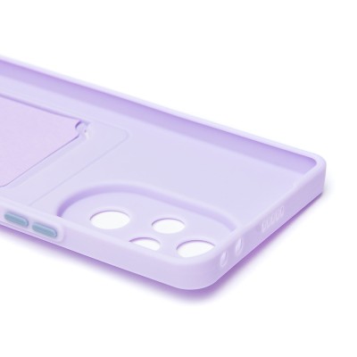 Чехол-накладка для Honor 200 Pro (светло-фиолетовый) - SC337 с картхолдером