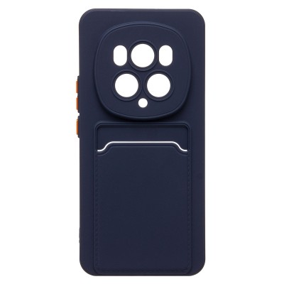 Чехол-накладка для Honor Magic 6 Pro (темно-синий) - SC337 с картхолдером