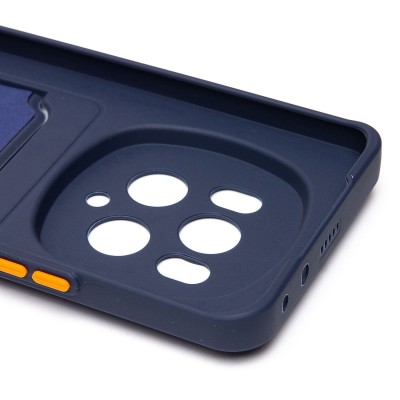 Чехол-накладка для Honor Magic 6 Pro (темно-синий) - SC337 с картхолдером