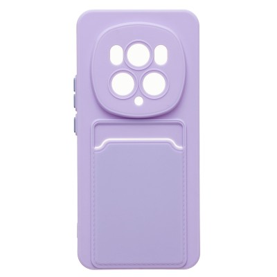 Чехол-накладка для Honor Magic 6 Pro (светло-фиолетовый) - SC337 с картхолдером