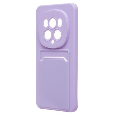 Чехол-накладка для Honor Magic 6 Pro (светло-фиолетовый) - SC337 с картхолдером