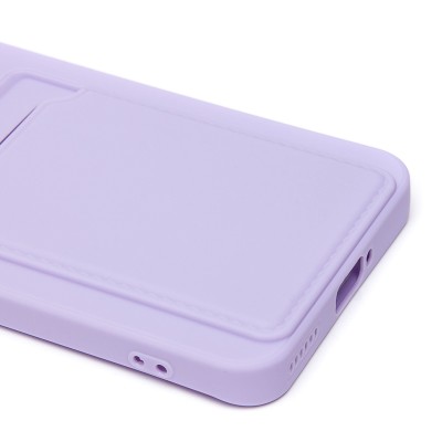 Чехол-накладка для Honor Magic 6 Pro (светло-фиолетовый) - SC337 с картхолдером