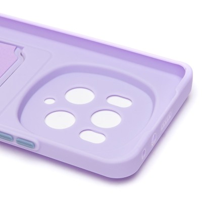 Чехол-накладка для Honor Magic 6 Pro (светло-фиолетовый) - SC337 с картхолдером