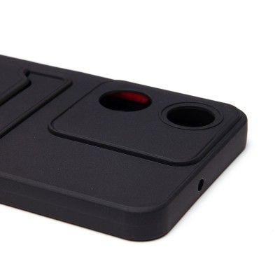 Чехол-накладка для Honor X5 Plus (черный) - SC337 с картхолдером