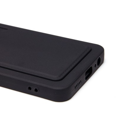 Чехол-накладка для Honor X5 Plus (черный) - SC337 с картхолдером