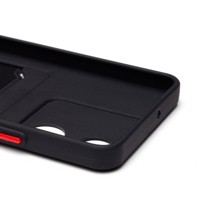Чехол-накладка для Honor X5 Plus (черный) - SC337 с картхолдером