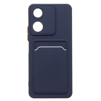 Чехол-накладка для Honor X5 Plus (темно-синий) - SC337 с картхолдером