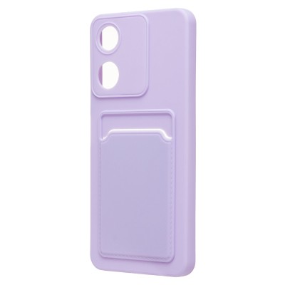 Чехол-накладка для Honor X5 Plus (светло-фиолетовый) - SC337 с картхолдером