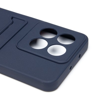 Чехол-накладка для Huawei Honor X5b (темно-синий) - SC337 с картхолдером