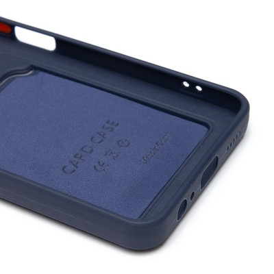 Чехол-накладка для Huawei Honor X5b (темно-синий) - SC337 с картхолдером