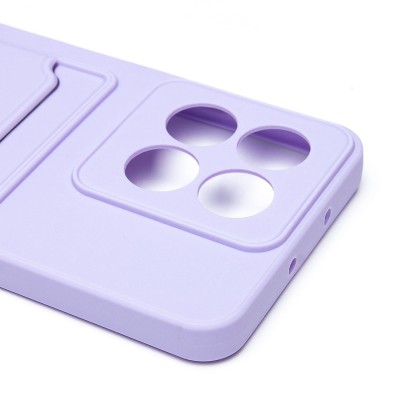 Чехол-накладка для Huawei Honor X5b Plus (светло-фиолетовый) - SC337 с картхолдером