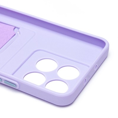 Чехол-накладка для Huawei Honor X5b Plus (светло-фиолетовый) - SC337 с картхолдером