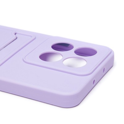 Чехол-накладка для Honor X6b (светло-фиолетовый) - SC337 с картхолдером