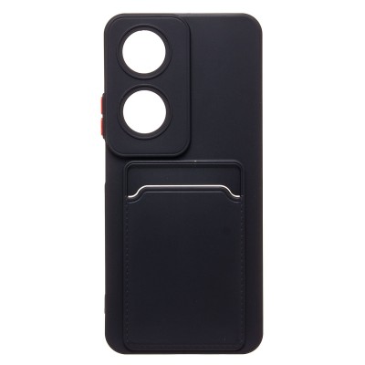 Чехол-накладка для Honor X7b 5G (черный) - SC337 с картхолдером