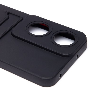 Чехол-накладка для Honor X7b 5G (черный) - SC337 с картхолдером