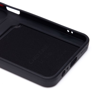 Чехол-накладка для Honor X7b 5G (черный) - SC337 с картхолдером