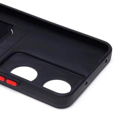 Чехол-накладка для Honor X7b 5G (черный) - SC337 с картхолдером