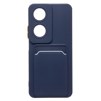 Чехол-накладка для Honor X7b 5G (темно-синий) - SC337 с картхолдером