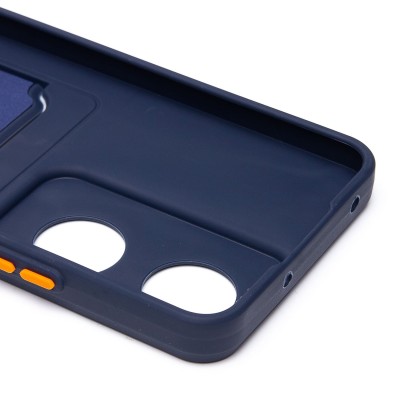 Чехол-накладка для Honor X7b 5G (темно-синий) - SC337 с картхолдером