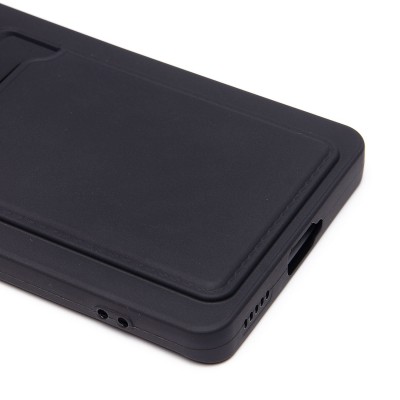 Чехол-накладка для Honor X9c (черный) - SC337 с картхолдером