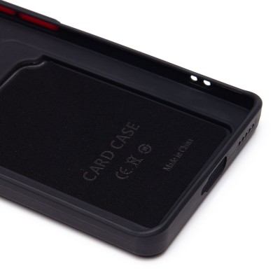 Чехол-накладка для Honor X9c (черный) - SC337 с картхолдером