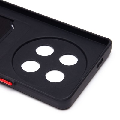 Чехол-накладка для Honor X9c (черный) - SC337 с картхолдером