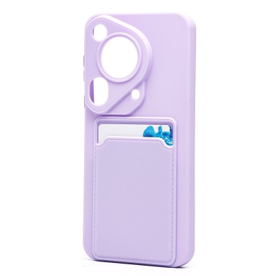 Чехол-накладка для Huawei Pura 70 Ultra Global (светло-фиолетовый) - SC337 с картхолдером