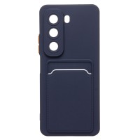 Чехол-накладка для Infinix Hot 50 4G (темно-синий) - SC337 с картхолдером