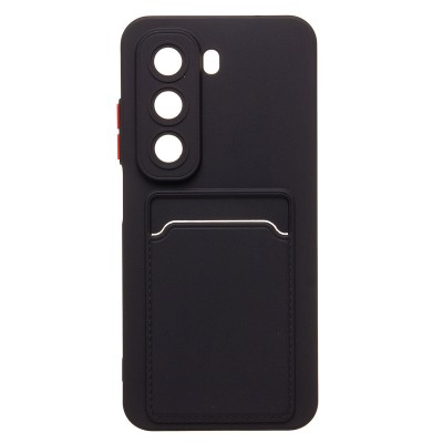 Чехол-накладка для Infinix Hot 50 5G (черный) - SC337 с картхолдером