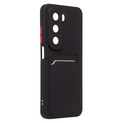 Чехол-накладка для Infinix Hot 50 5G (черный) - SC337 с картхолдером