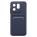 Чехол-накладка для Infinix Hot 50i (темно-синий) - SC337 с картхолдером