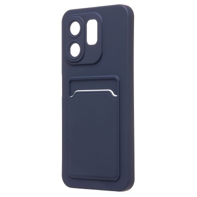 Чехол-накладка для Infinix Hot 50i (темно-синий) - SC337 с картхолдером