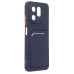 Чехол-накладка для Infinix Hot 50i (темно-синий) - SC337 с картхолдером
