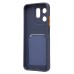 Чехол-накладка для Infinix Hot 50i (темно-синий) - SC337 с картхолдером