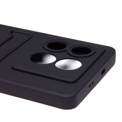 Чехол-накладка для Infinix Note 40 5G (черный) - SC337 с картхолдером