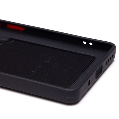 Чехол-накладка для Infinix Note 40 5G (черный) - SC337 с картхолдером