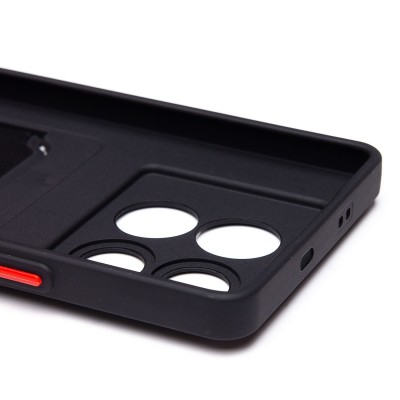 Чехол-накладка для Infinix Note 40 5G (черный) - SC337 с картхолдером