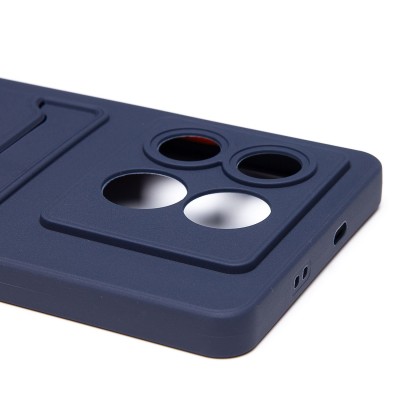 Чехол-накладка для Infinix Note 40 5G (темно-синий) - SC337 с картхолдером