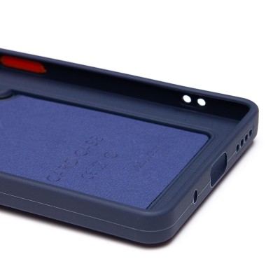 Чехол-накладка для Infinix Note 40 5G (темно-синий) - SC337 с картхолдером