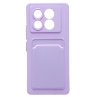 Чехол-накладка для Infinix Note 40 5G (светло-фиолетовый) - SC337 с картхолдером Чехол-накладка для Infinix Note 40 5G (светло-фиолетовый) - SC337 с картхолдером