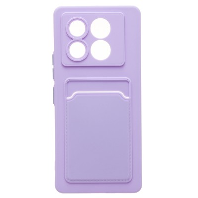 Чехол-накладка для Infinix Note 40 5G (светло-фиолетовый) - SC337 с картхолдером